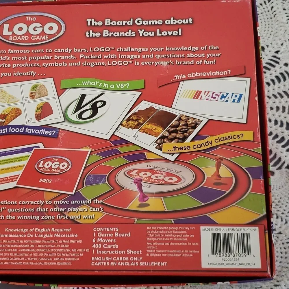 The LOGO Board Game - The Board Game About the Brands You Love! New - Open Box